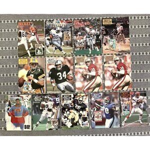 Lot of 13 Beckett Football Card Magazines 1990 & 1991 Bo Barry Joe Rice
